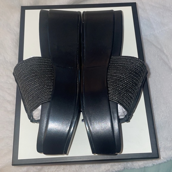NWT J/SLIDES QUO Black Woven Wedge Sandal - Picture 12 of 15